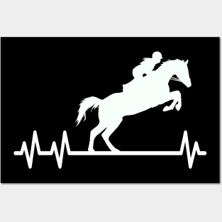 Equestrian Heartbeat Horses Pulse Rider Posters and Art